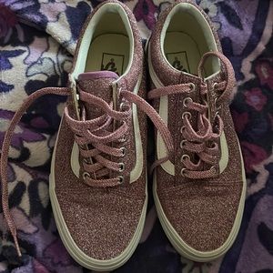 Vans sparkle pink never worn size 9